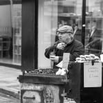 streetseller black and white market