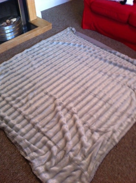Huge shiny fur throw Matalan throw
